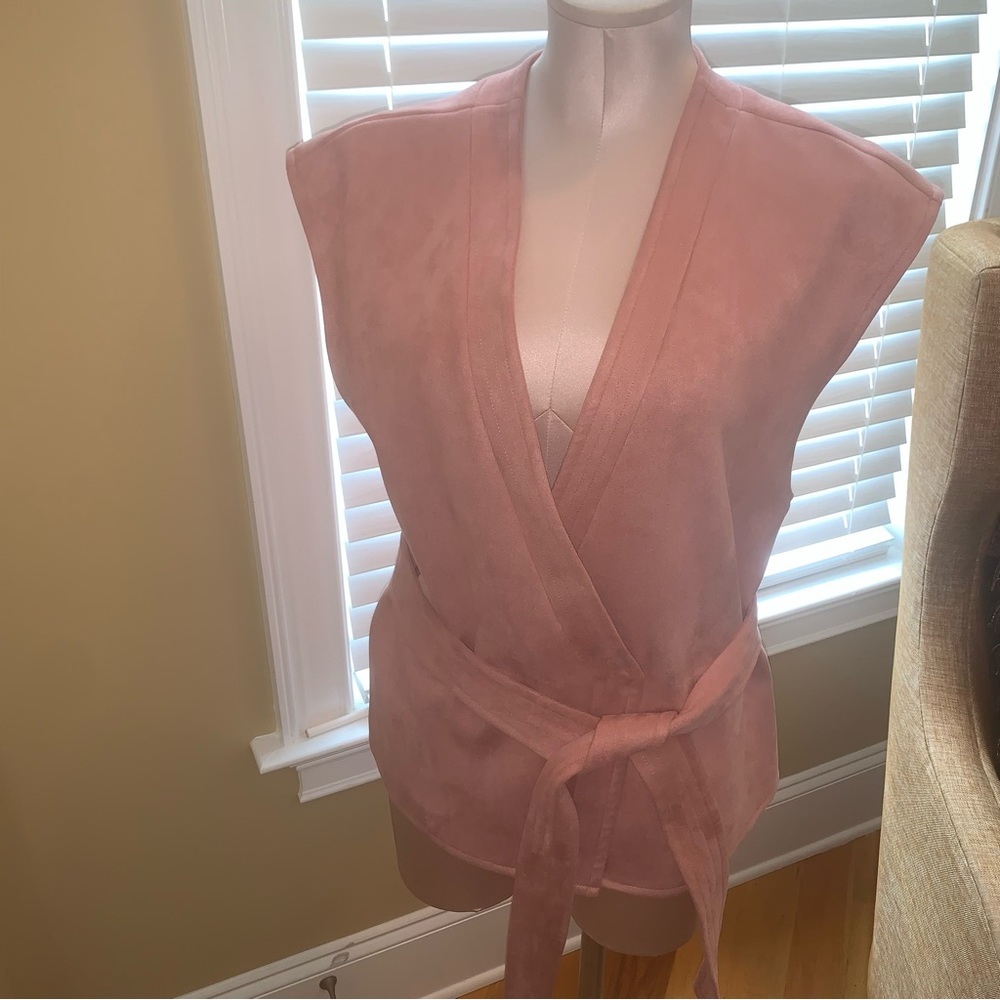 NWT- By: RyeGrass - Dusty Rose colored vest in medium. It is a statement piece.